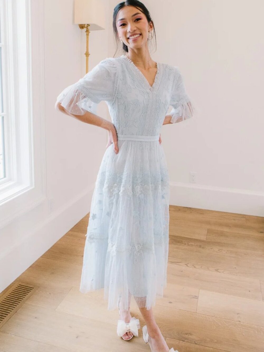 Ivy City Co Jules Dress in Baby Blue
